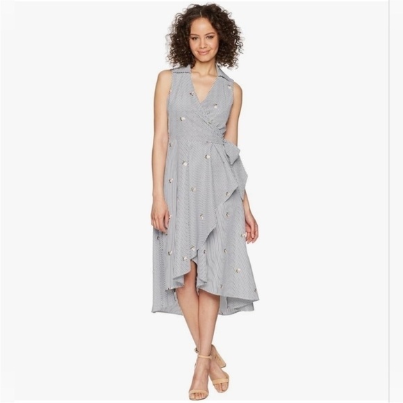 Calvin Klein Wrap Dress With Pockets EUC - Picture 1 of 14